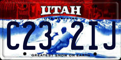 UT license plate C232IJ