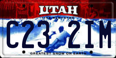 UT license plate C232IM