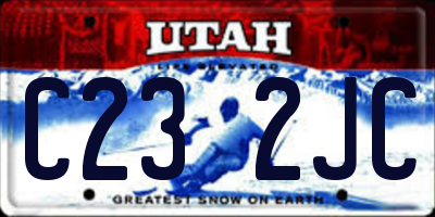 UT license plate C232JC
