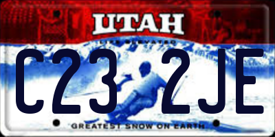 UT license plate C232JE