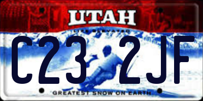 UT license plate C232JF