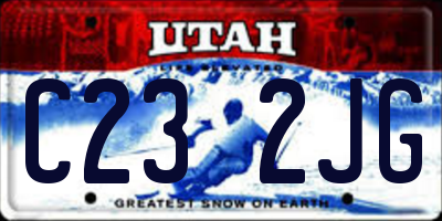 UT license plate C232JG