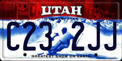 UT license plate C232JJ