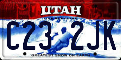 UT license plate C232JK