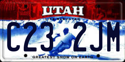 UT license plate C232JM
