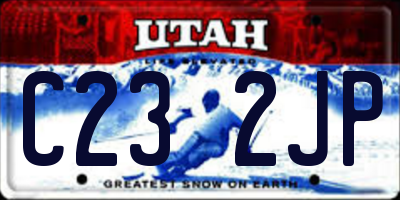 UT license plate C232JP