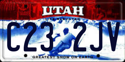 UT license plate C232JV