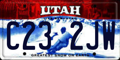 UT license plate C232JW