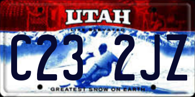 UT license plate C232JZ