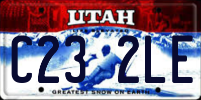 UT license plate C232LE