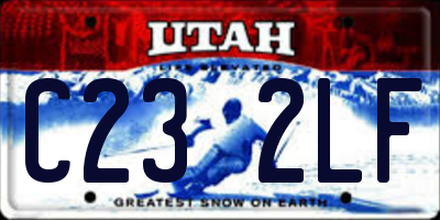 UT license plate C232LF