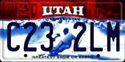 UT license plate C232LM