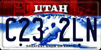 UT license plate C232LN