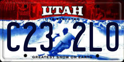UT license plate C232LO