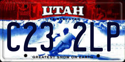 UT license plate C232LP
