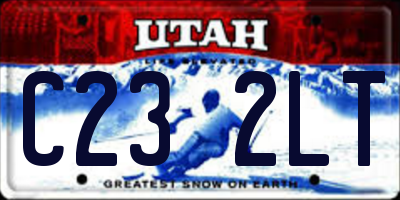 UT license plate C232LT