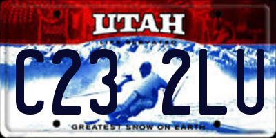 UT license plate C232LU