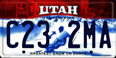 UT license plate C232MA