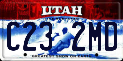 UT license plate C232MD