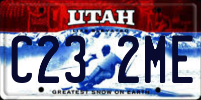 UT license plate C232ME