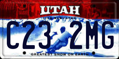UT license plate C232MG