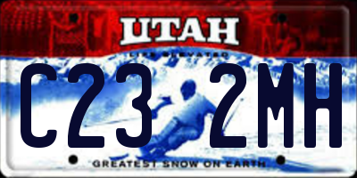 UT license plate C232MH