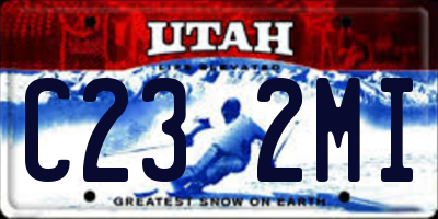 UT license plate C232MI