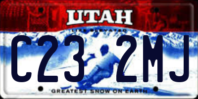 UT license plate C232MJ