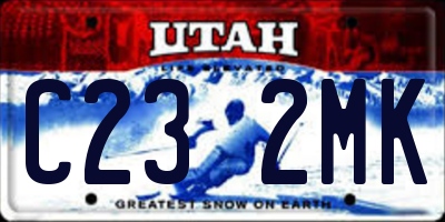UT license plate C232MK