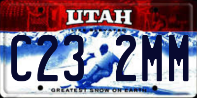 UT license plate C232MM