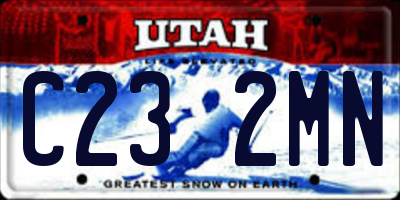 UT license plate C232MN