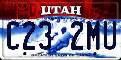 UT license plate C232MU