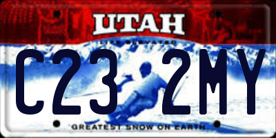 UT license plate C232MY