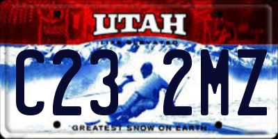 UT license plate C232MZ