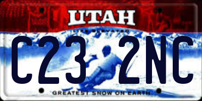 UT license plate C232NC