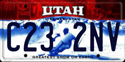 UT license plate C232NV