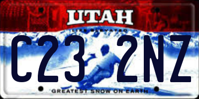 UT license plate C232NZ