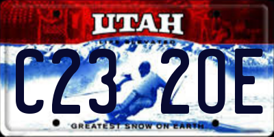 UT license plate C232OE