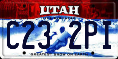 UT license plate C232PI