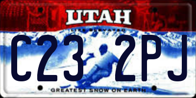 UT license plate C232PJ
