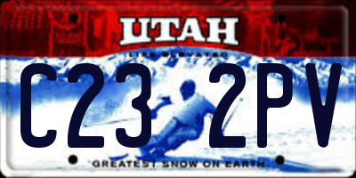 UT license plate C232PV