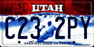 UT license plate C232PY