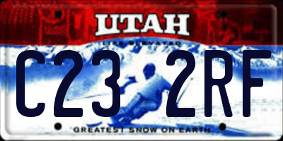 UT license plate C232RF