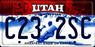 UT license plate C232SC