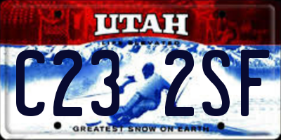 UT license plate C232SF