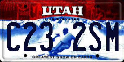 UT license plate C232SM