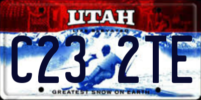 UT license plate C232TE