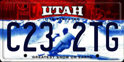 UT license plate C232TG