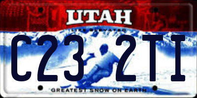 UT license plate C232TI