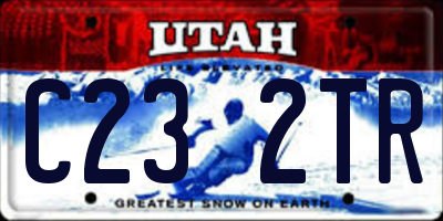 UT license plate C232TR